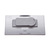 Ansteckschild / Personenschild / Namensschild „Podio Print“ | zilver gelakt met magneet „Premium” - grijs