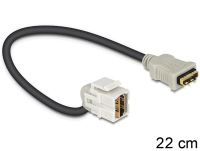 DeLOCK HDMI - HDMI, 0.22m HDMI kábel 0,22 M HDMI A-típus (Standard) Fekete