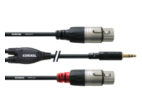 Cordial CFY 1.8 WFF câble audio 1,8 m 2 x XLR (3-pin) 3,5mm Noir