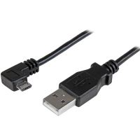 StarTech.com USBAUB2MRA USB-kabel 2 m USB 2.0 USB A Micro-USB B Zwart