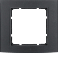 Berker 10113005 veiligheidsplaatje voor stopcontacten Aluminium, Zwart