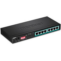 Trendnet TPE-LG80 netwerk-switch Unmanaged Gigabit Ethernet (10/100/1000) Power over Ethernet (PoE) Zwart