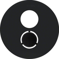 Berker Zentralstück für Lautsprecher-Steckdose R.1/R.3 schwarz, glänzend