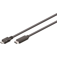 Uniformatic 10621 câble USB 1 m USB 2.0 USB C Micro-USB A Noir