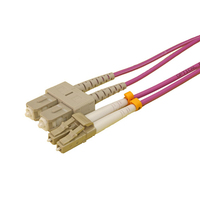 Cablenet 3m OM4 50/125 LC-SC Duplex Erika Violet LSOH Fibre Patch Lead