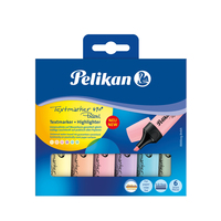 Pelikan 817325 marqueur 6 pièce(s) Pointe biseautée Bleu, Vert, Orange, Rose, Jaune