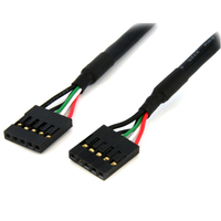 StarTech.com 5pin Internes USB Kabel, 2x Stiftbuchse - 30 cm USB 2.0 IDC Kabel für Mainboard anschluss - Erweiterungs Kabel zur verbindung von interner Mainboard Header und Fron...