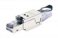 Intellinet Cat6a 10G Shielded Toolless RJ45 Modular Field Termination Plug with Pull-ring Release, For Easy and Quick High-quality Cable Assembly in the Field, STP, for Solid & ...