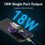 Vention Two-Port USB A+A(18/18) Car Charger Gray Mini Style Aluminium Alloy Type
