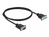 DeLOCK 86601 cable de serie Negro 1 m RS-232 Sub-D9