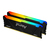 Kingston Technology FURY 32GB 2666MT/s DDR4 CL16 DIMM (Sets van 2) 1Gx8 Beast RGB
