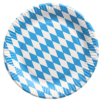 50 Teller, Pappe rund Ø 23 cm "Bayrisch Blau" von PAPSTAR nachhaltiger