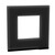 Unica Pure - plaque de finition - Givre noir liseré Anthracite - 1 poste (NU600286)
