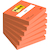 Bloczek samoprzylepny POST-IT® (654N), 76x76mm, 1x100 kart., jaskrawy pomarańczowy