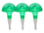 3er-Set LED Solarleuchte / Gartenleuchte ASSISI, IP44, grün, Höhe 27,5 cm