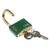 ABUS Messing Vorhängeschloss mit Schlüssel Grün, Bügel-Ø 6mm x 23mm