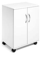Durable Multi Function Trolley 74/53 - Double Door Entry - White
