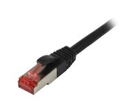 Patchkabel RJ45, CAT6 250Mhz, 0.25m schwarz, S-STP(S/FTP),TPE(Superflex), Synergy 21,