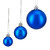Relaxdays Weihnachtskugeln, 100er Set, Weihnachtsdeko, matt, glänzend, glitzernd, Christbaumkugel ∅ 3, 4 & 6 cm, blau