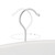 Relaxdays Gürtelhalter Kleiderschrank, Haken für 12 Gürtel, 360° drehbarer Haken, Lotusholz, 17,5x43x5,5 cm, weiß/silber