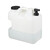 Relaxdays Wasserkanister mit Hahn, 15 Liter, Kunststoff bpa-frei, Weithals Deckel, Griff, Camping Kanister, weiß/schwarz