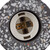 Relaxdays Tischlampe Terrazzo, HxD: 11 x 8 cm, kleine Tischleuchte ohne Schirm, E27-Fassung, runde Steinlampe, anthrazit