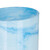 Relaxdays Teelichtgläser, 12er Set, Teelichthalter aus Glas, schlichtes Design, H x D: 8,5 x 7 cm, Deko, blau/creme
