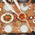 Relaxdays Tischset 4-teilig, für Esstisch, aus Wasserhyazinthe, Platzdecken, runde Telleruntersetzer, Ø 37 cm, natur