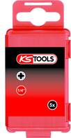 KS Tools 918.3261 1/4" TORSIONpower Bit, 75mm, PZ3, 5er Pack
