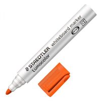 Staedtler Lumocolor Whiteboard Marker Bullet Tip 2mm Line Orange (Pack 10)
