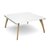 Fuze boardroom table starter unit 1600mm x 1600mm - white frame and white top