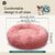 BLUZELLE Dog Bed for Small Dogs & Cats, 24" Donut Dog Bed Washable, Round Plush Dog Pillow Fluffy Cat Bed Cat Pillow, Calming Pet Mattress Soft Pad Comfort No-Skid Red