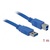 Delock Kábel - 82580 (USB3.0, A-B kábel, apa/apa, kék, 1m)