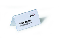 Durable Table Place Name Holder 55x100mm Clear (Pack 25) 805119