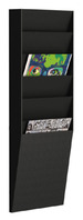 Fast Paper Document Control Panel/Literature Holder 1 x 6 Compartment A4 Black