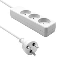 Danish IT Power Strip 3-way 5M White Steckdosenleisten