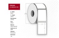 Label 76 x 25mm, Core 25mm, Direct Thermal,Coated, Nyomtató címkék