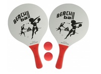 lot de 2 raquettes de plage beach ball 38cm