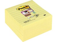 Post-it® Super Sticky Z-Notes Canary Yellow™, Gelinieerd, 101 x 101 mm, Geel (blok 90 vel)