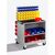 Mobile rack with open fronted storage bins and work surface