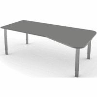 Freiformtisch StageOne Form 5 BxT 195x80/100cm grafit