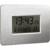 Funk LCD-Uhr Kunststoff 30x21x1,8cm silber