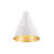 Leuchtenschirm LALU® CONE 15 MIX&MATCH, H:17 cm, weiß/gold