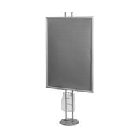 Poster Display / Poster Stand "Tondo XL NG" with Leaflet Holder | 1-sided A0 (841 x 1189 mm) 884 x 1232 mm 821 x 1169 mm A4 (210 x 297 mm) portrait