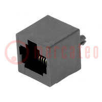 Connector: RJ45; socket; PIN: 8; Layout: 8p8c; THT; straight