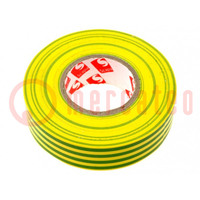 Tape: electrical insulating; W: 19mm; L: 25m; Thk: 130um; rubber