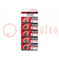 Batterij: lithium; 3V; CR1220,knoopcel; niet-oplaadbaar; Ø12x2mm