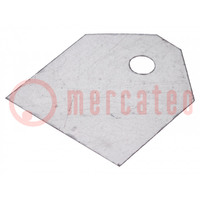 Heat transfer pad: mica; TOP3; 0.4K/W; L: 20.5mm; W: 17.5mm