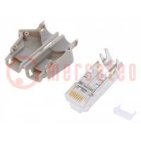 Plug; RJ45; TM21P; PIN: 8; Cat: 5e; shielded,with protection; 6.6mm