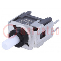 Switch: push-button; Pos: 2; SPDT; 0.01A/28VAC; 0.01A/28VDC; 500MΩ